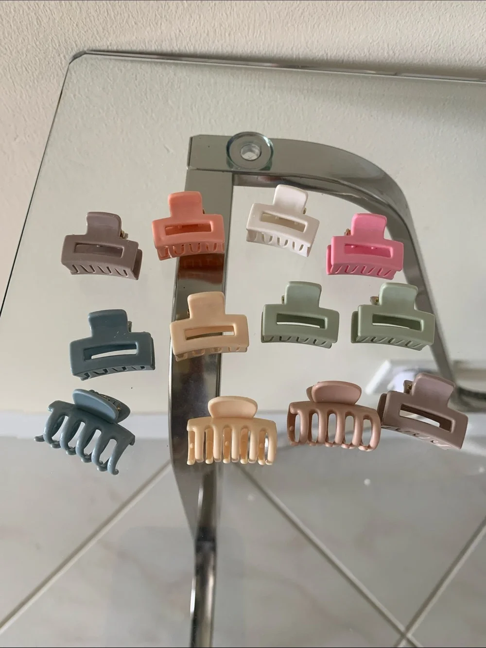 Mini Pastel Hair Claw Clips - Set of 12